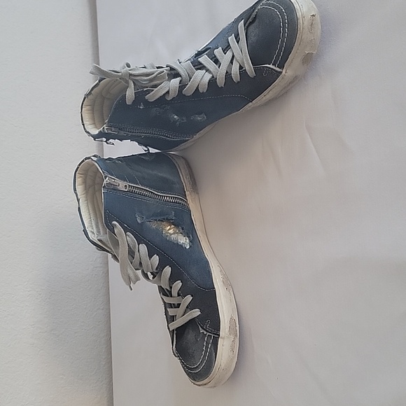 Golden Goose Blue and Black Denim Sneaker Size 41 europe / 8 U.S. - Picture 1 of 6